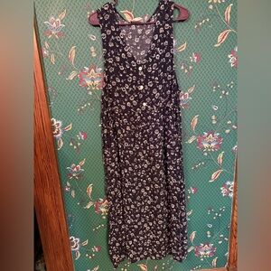 Byer California Navy Floral Maxi Dress